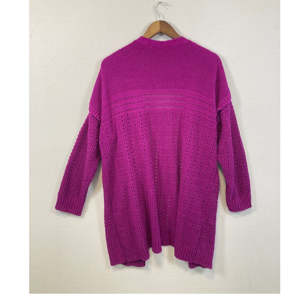 Terra Sky Women's Open Front Knit Cardigan Magenta 0X‎ 14W - Picture 2 of 9